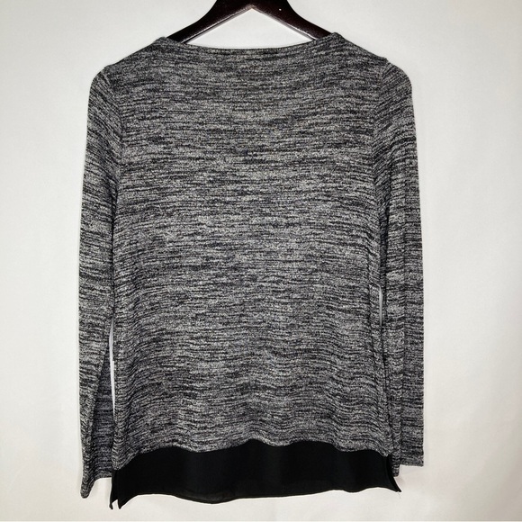 White House Black Market Women's Grey Round Neck Pull Over Blouse Top Size XS - Picture 10 of 10